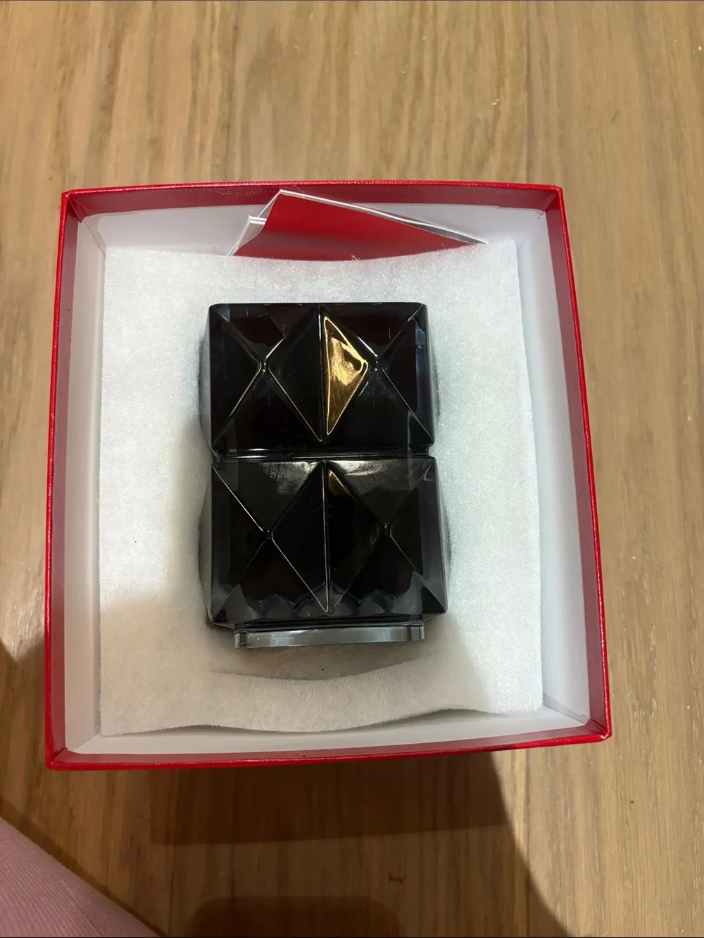 Baccarat Black Crystal Faceted Square Organizer